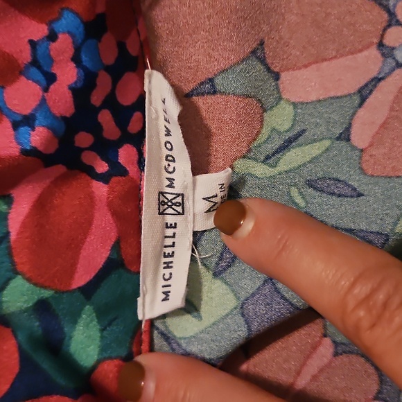 Floral Green and Pink Dress - Picture 2 of 5